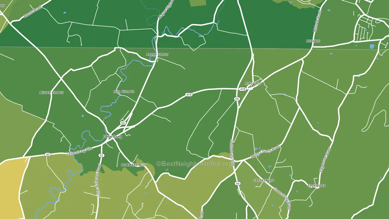 Ringgold, MD block-group voter-turnout map