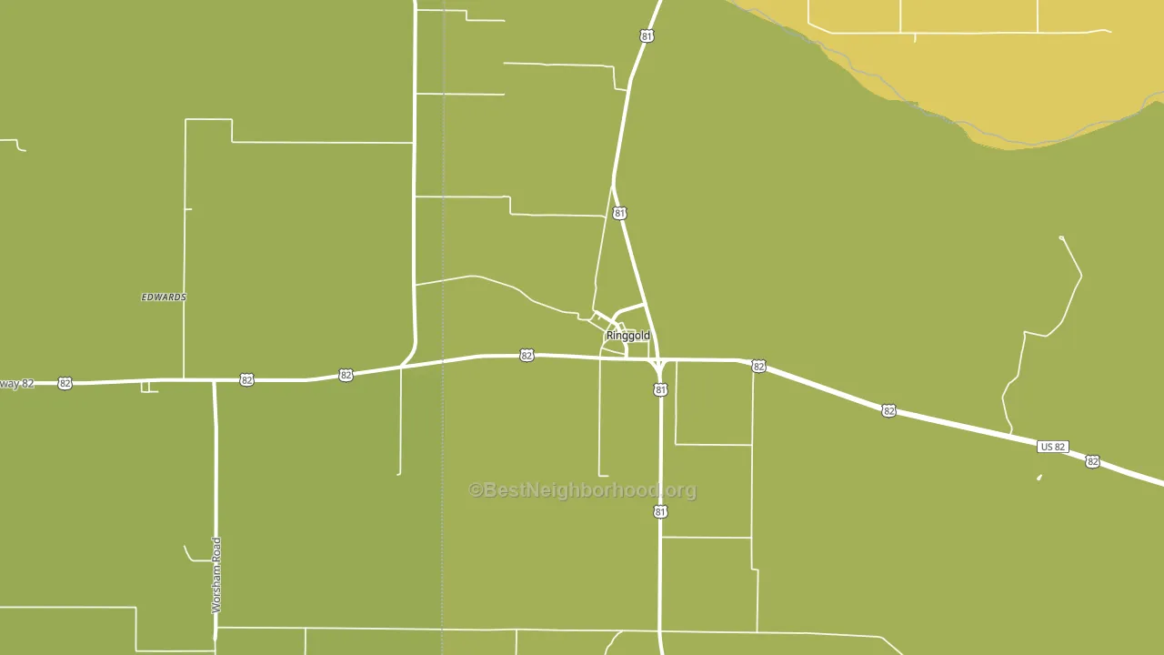 Ringgold, TX block-group voter-turnout map