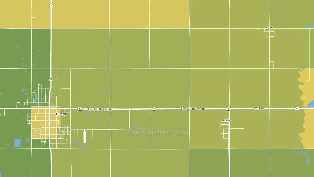 Ringo, KS block-group voter-turnout map