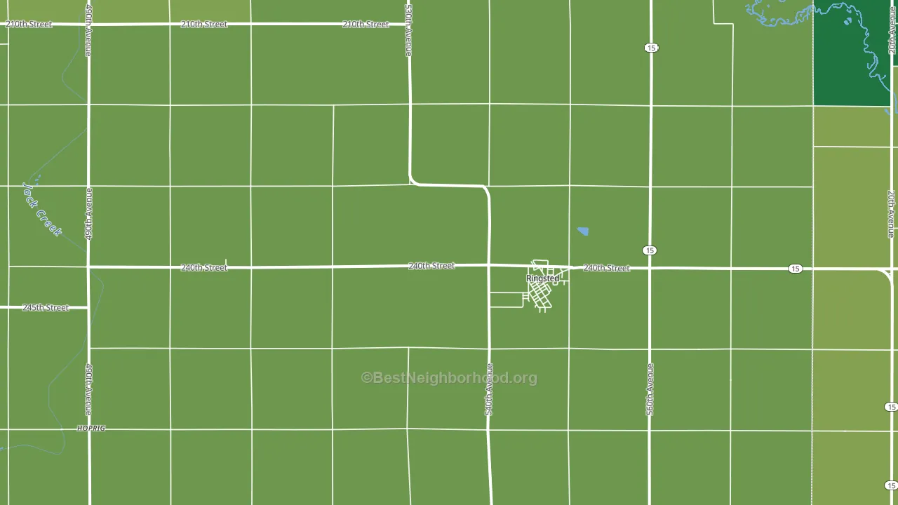 Ringsted, IA block-group voter-turnout map