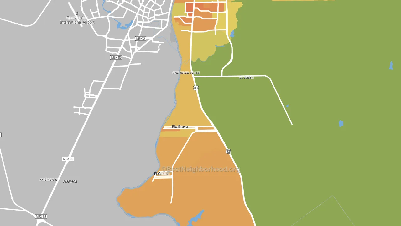 Rio Bravo, TX block-group voter-turnout map