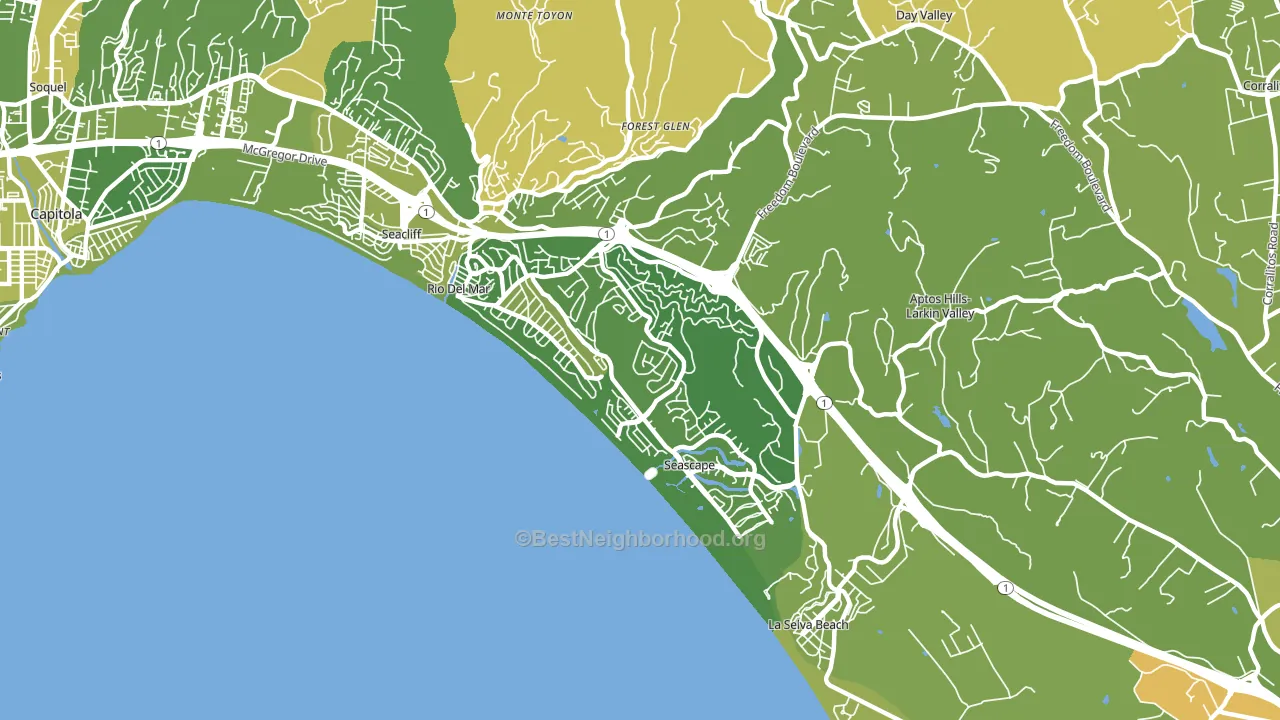 Rio del Mar, CA block-group voter-turnout map