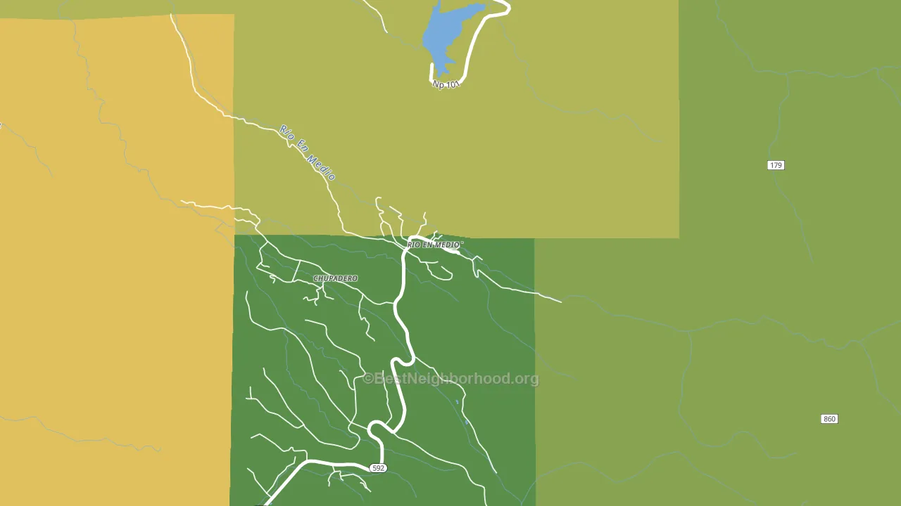 Rio en Medio, NM block-group voter-turnout map