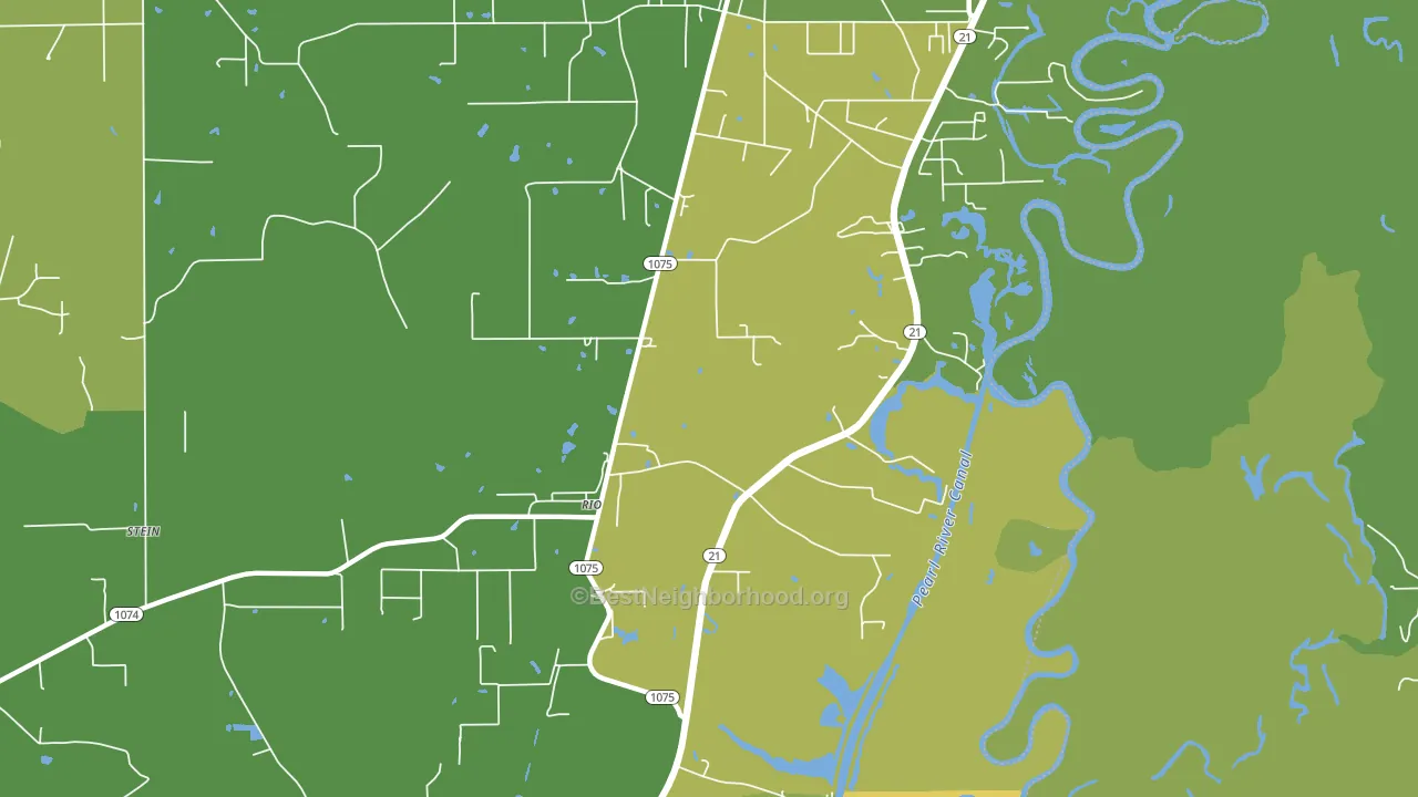 Rio, LA block-group voter-turnout map