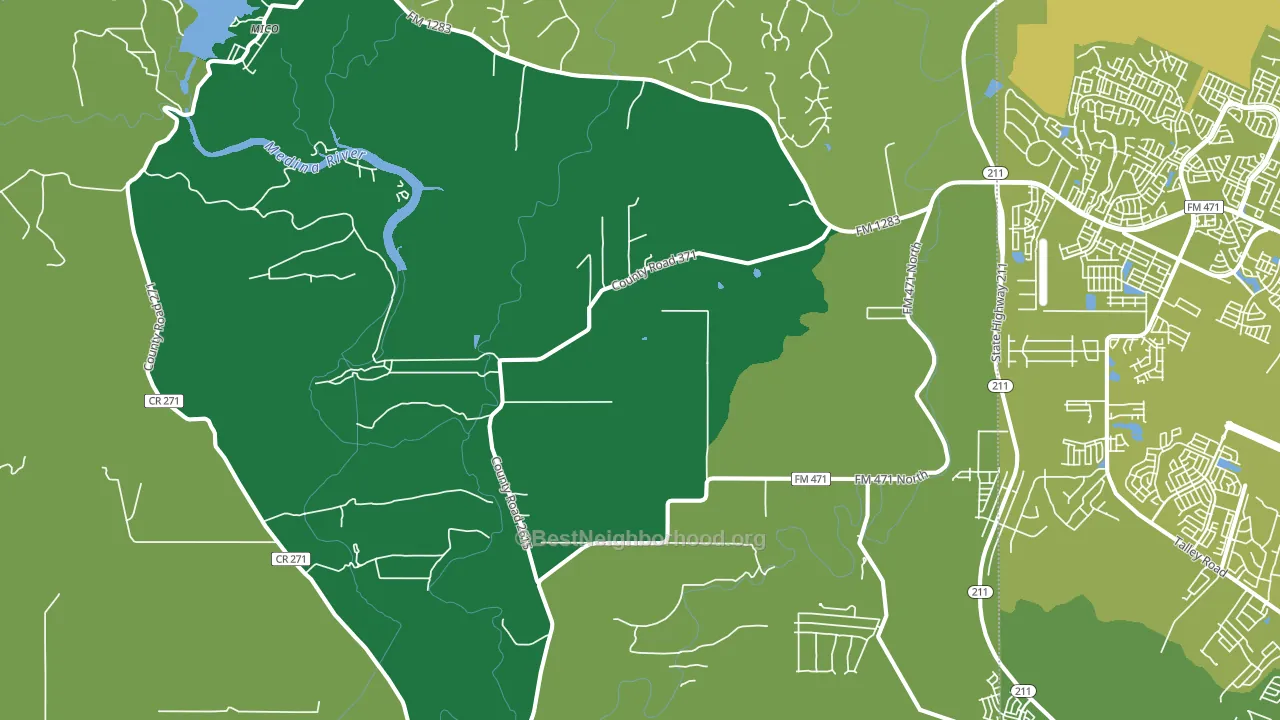 Rio Medina, TX block-group voter-turnout map