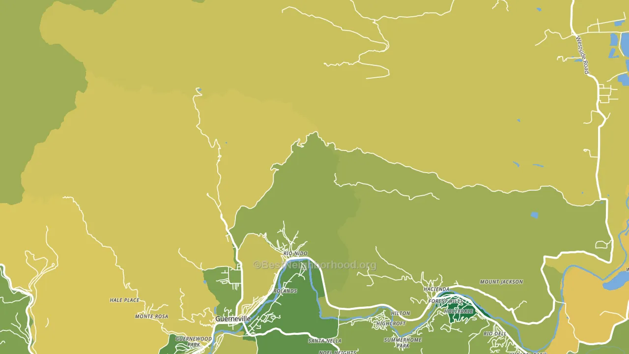 Rio Nido, CA block-group voter-turnout map