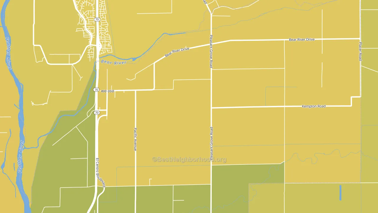 Rio Oso, CA block-group voter-turnout map