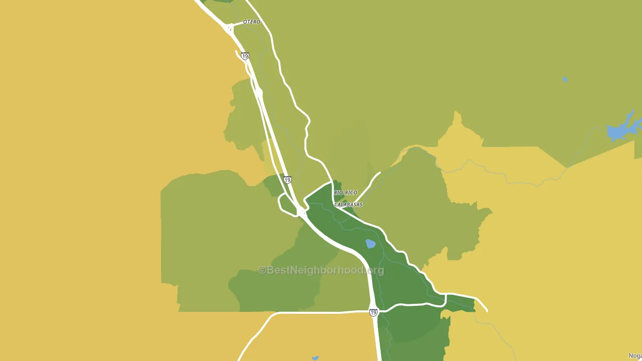 Rio Rico, AZ block-group voter-turnout map