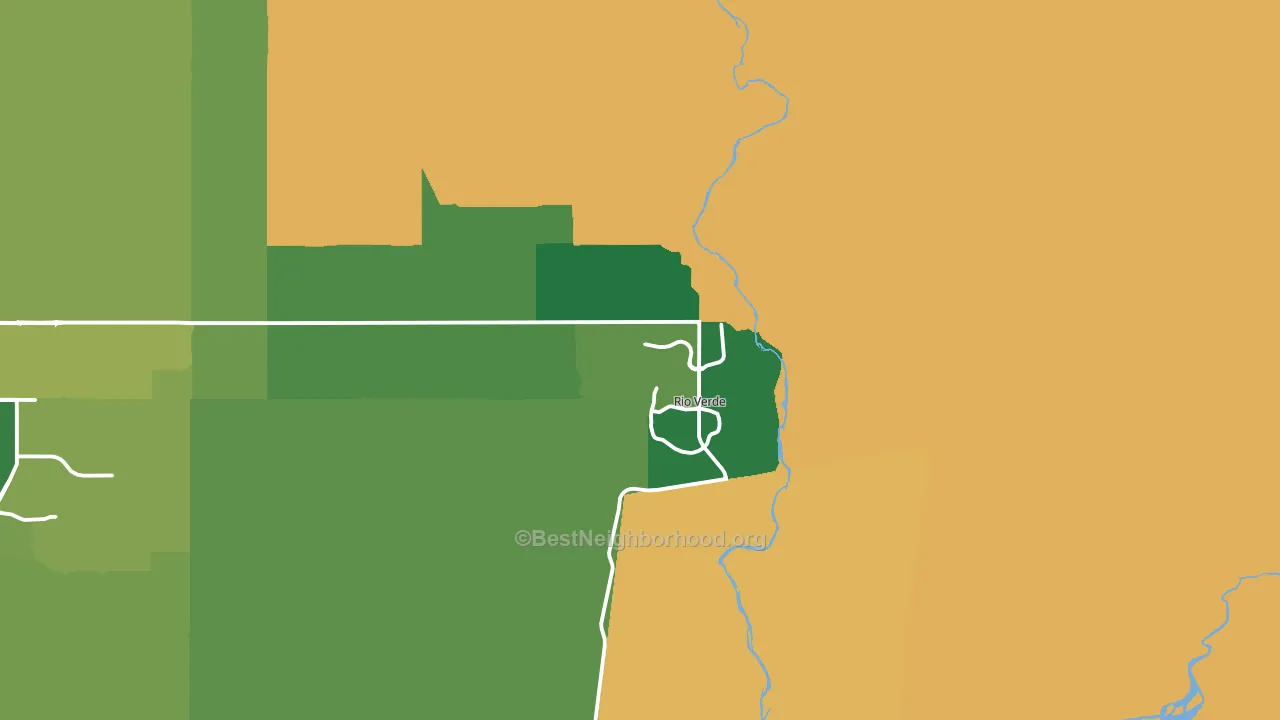 Rio Verde, AZ block-group voter-turnout map