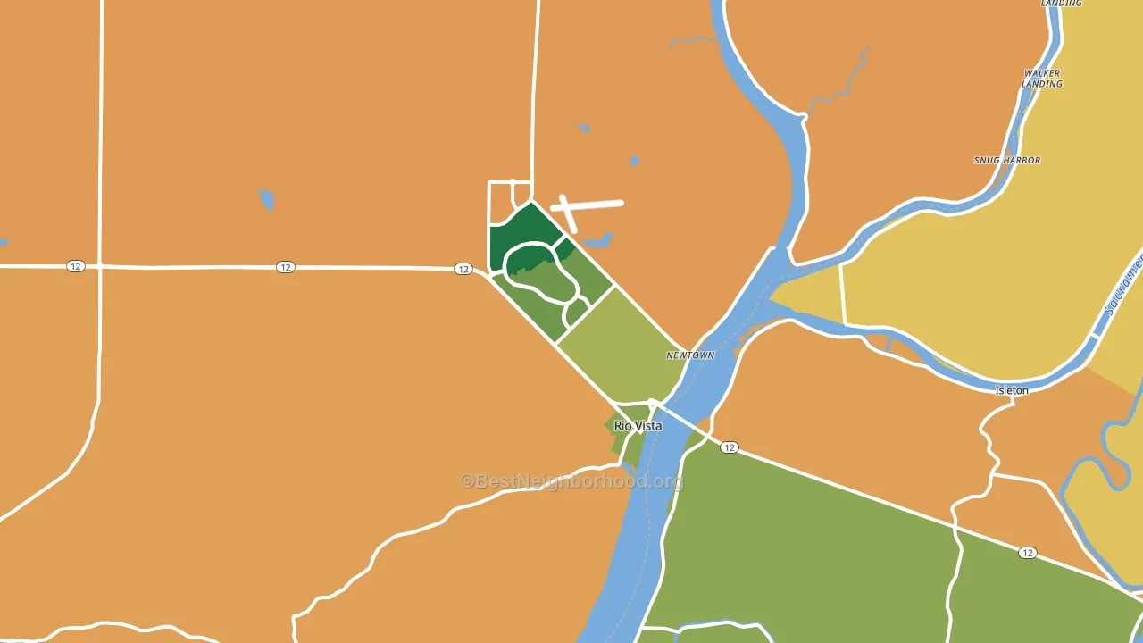 Rio Vista, CA block-group voter-turnout map