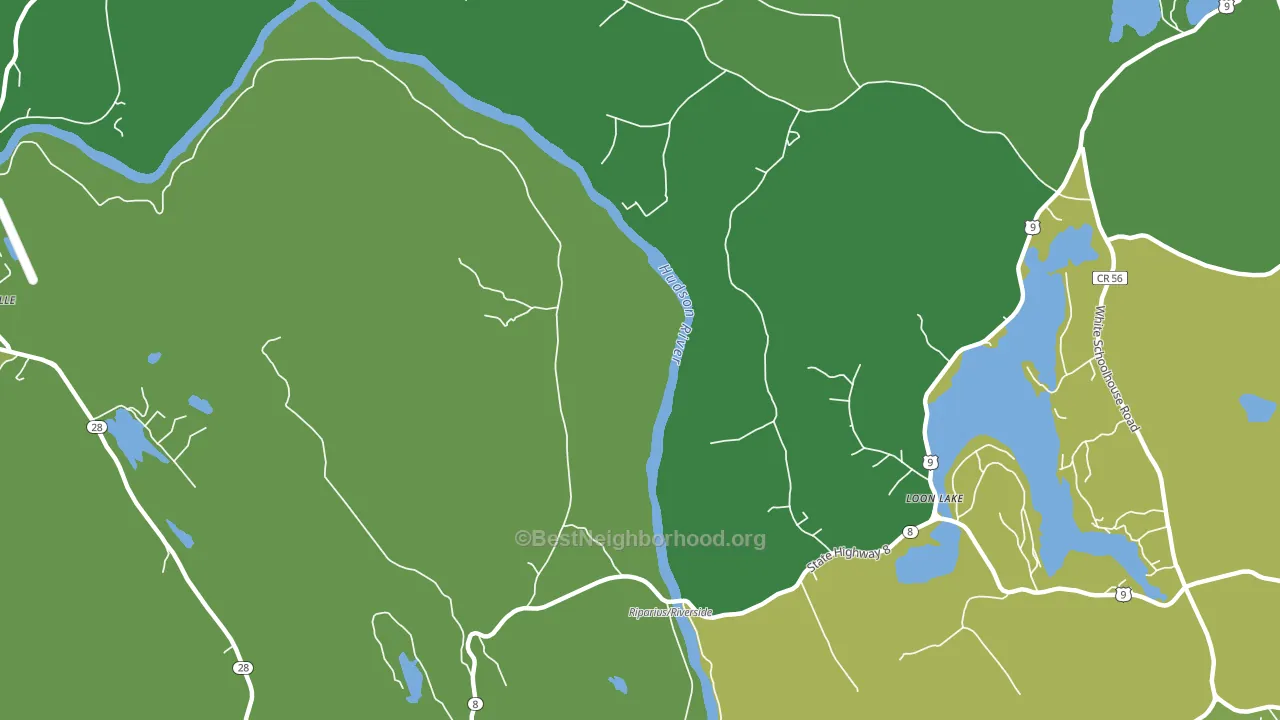 Riparius, NY block-group voter-turnout map