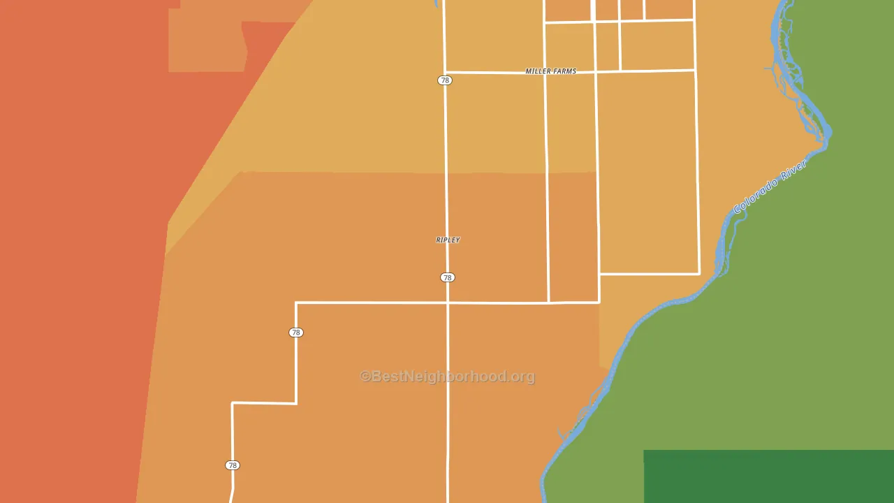 Ripley, CA block-group voter-turnout map