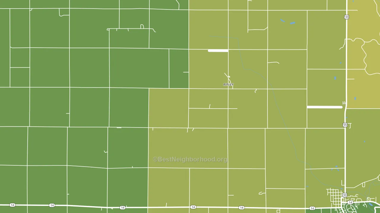 Ripley, IN block-group voter-turnout map