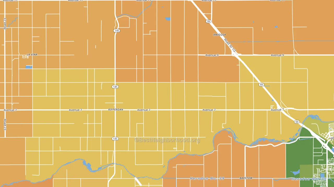Ripperdan, CA block-group voter-turnout map
