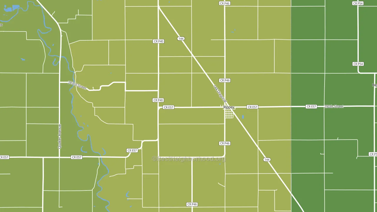 Rippey, IA block-group voter-turnout map