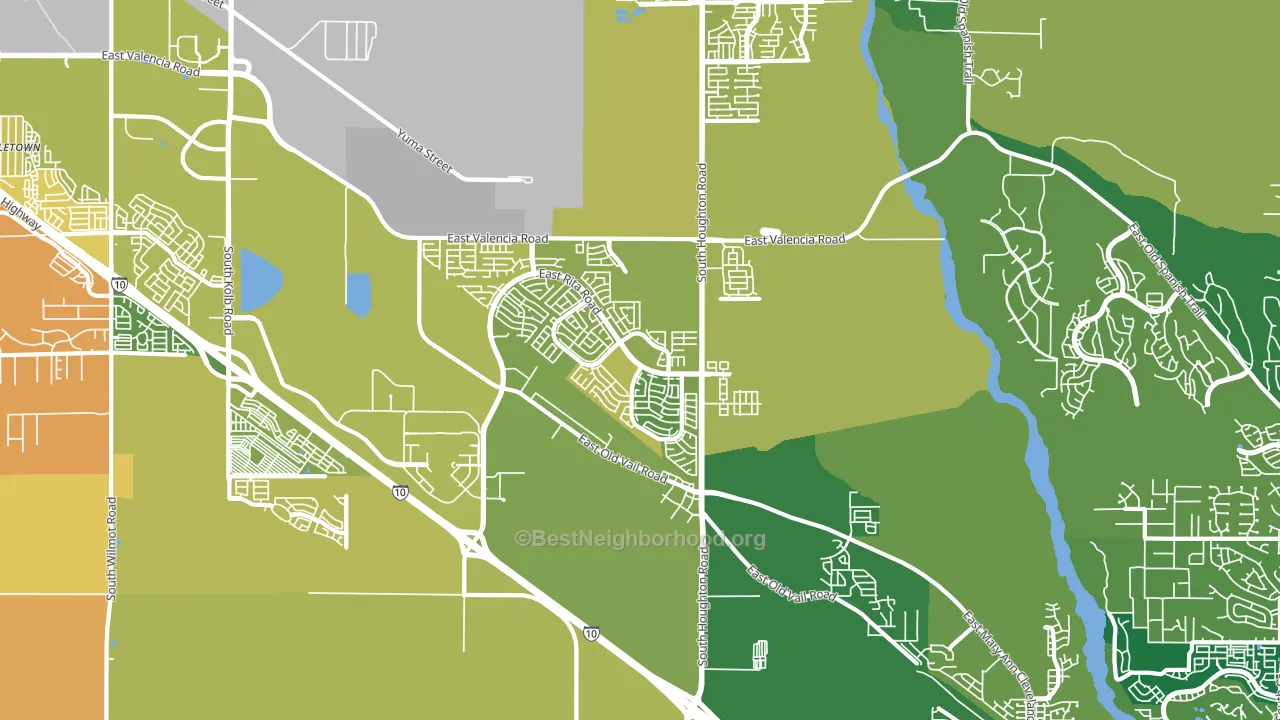 Rita Ranch, Tucson, AZ block-group voter-turnout map