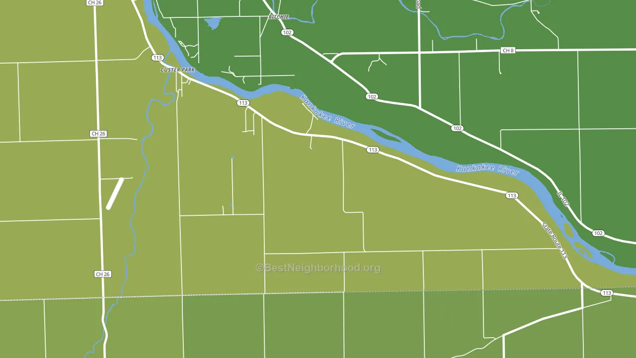Ritchie, IL block-group voter-turnout map