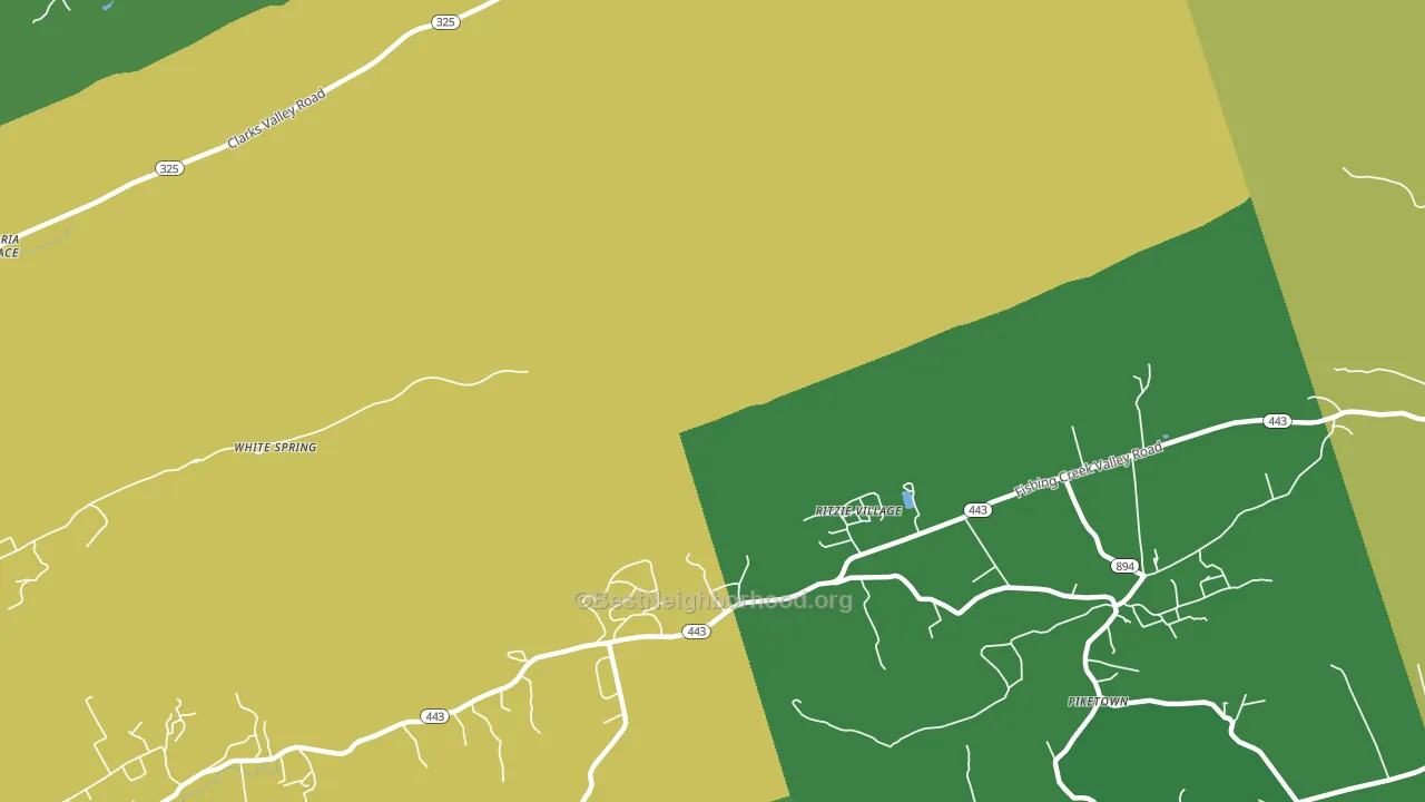 Ritzie Village, PA block-group voter-turnout map