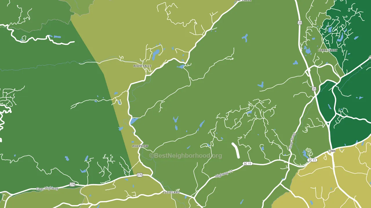 River Falls, SC block-group voter-turnout map