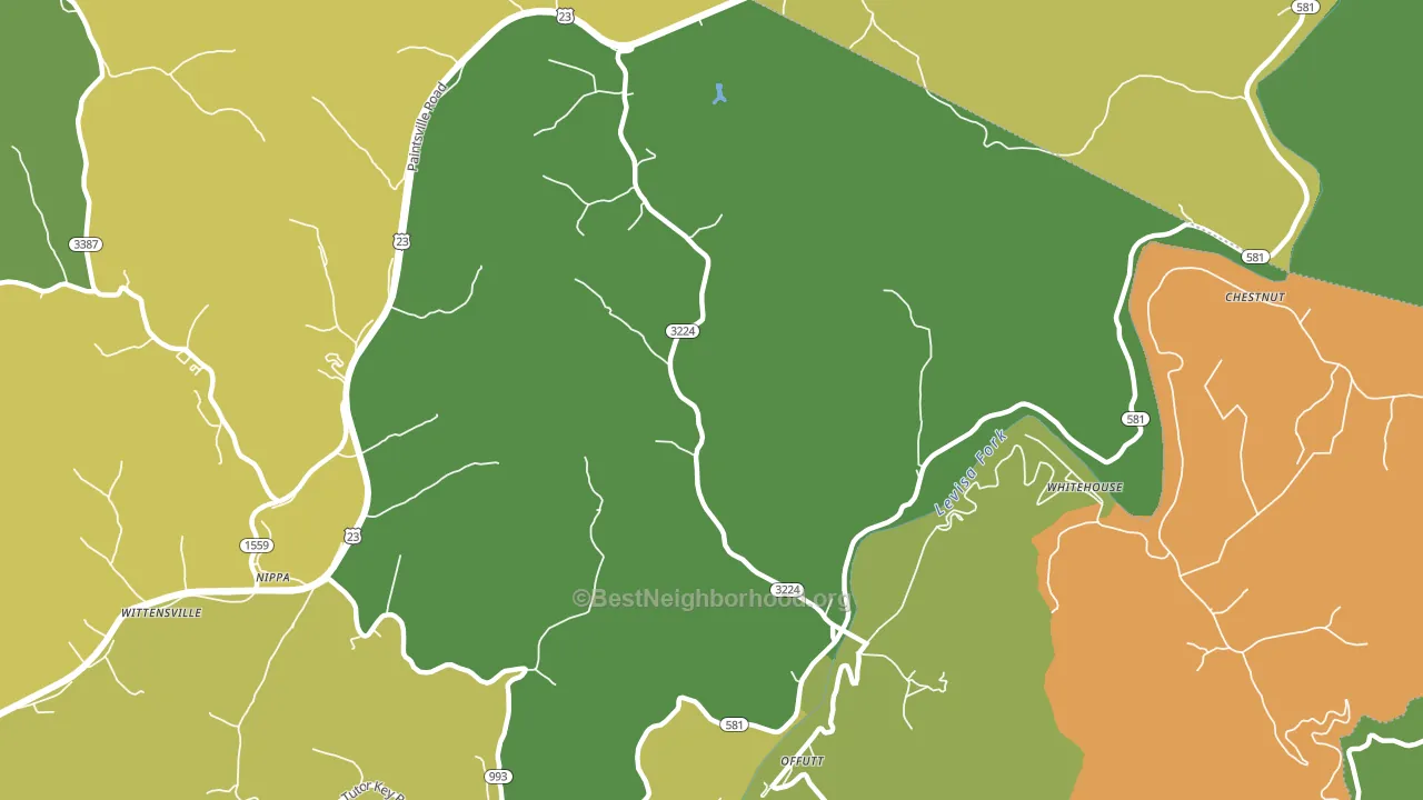 River, KY block-group voter-turnout map