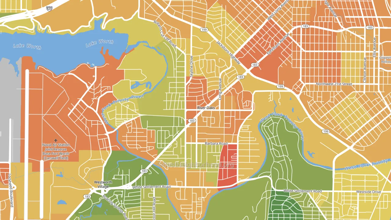 River Oaks, TX block-group voter-turnout map