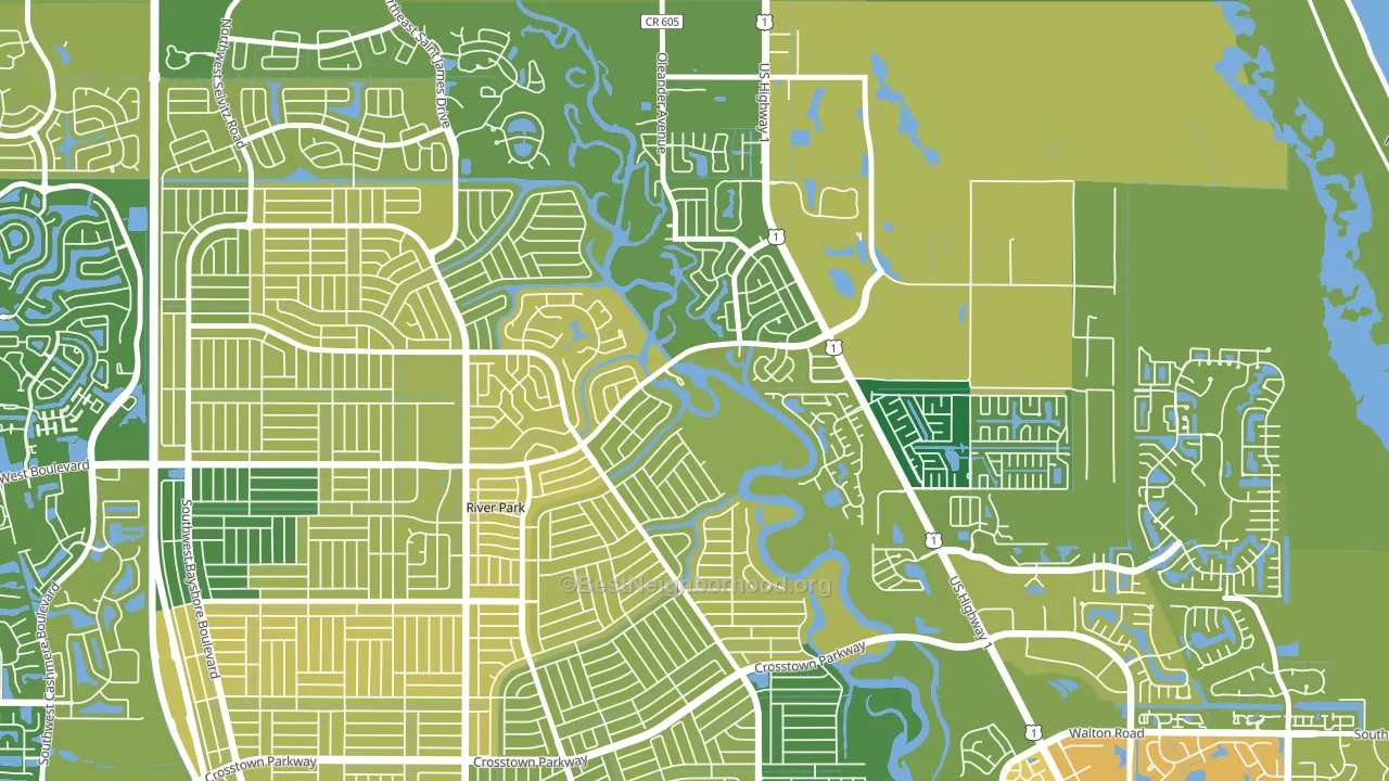 River Park, Port St. Lucie, FL block-group voter-turnout map