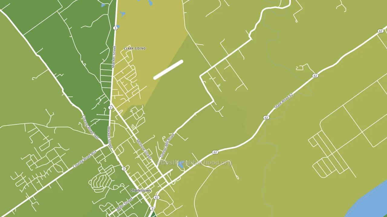 River Ridge, IN block-group voter-turnout map