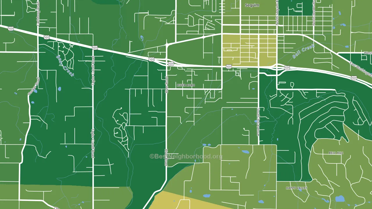 River Road, WA block-group voter-turnout map