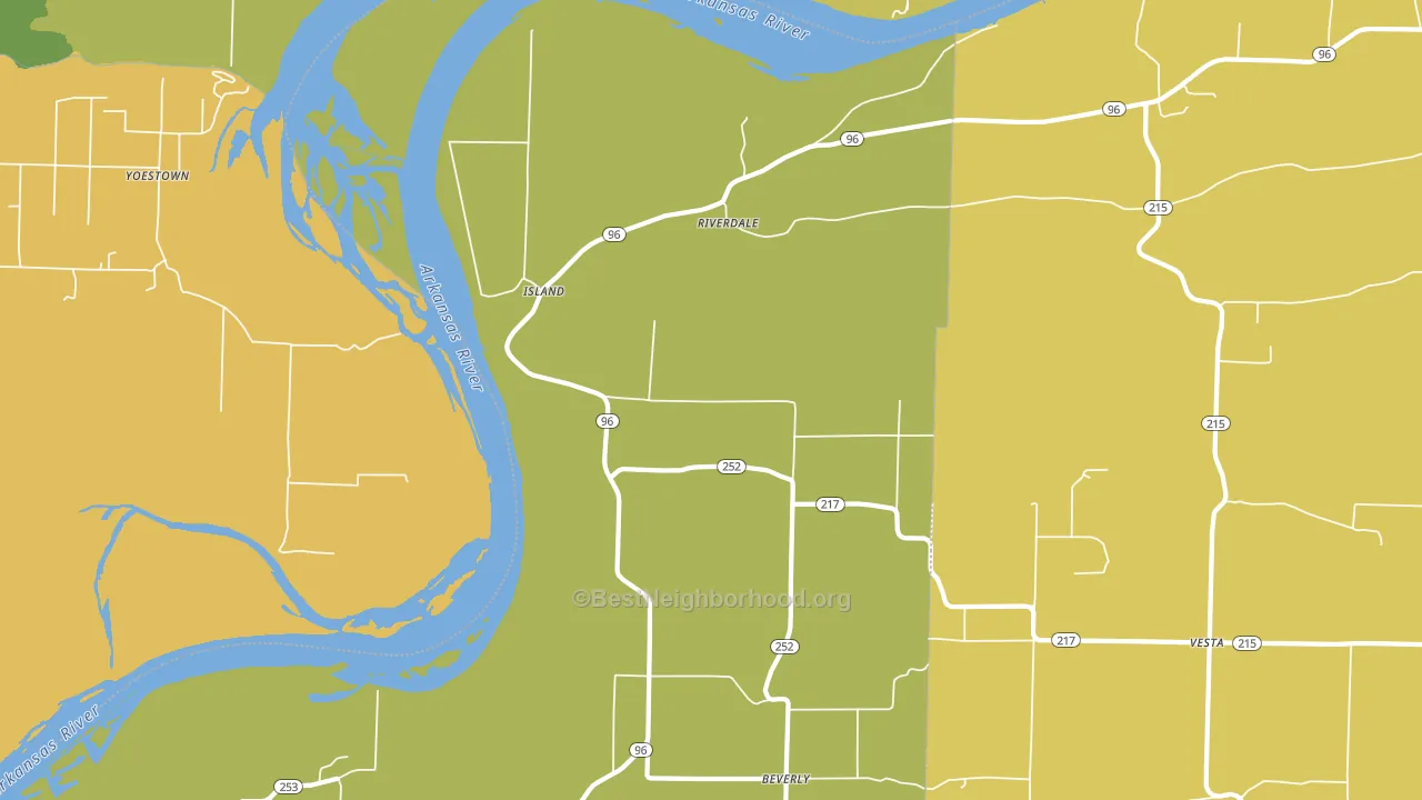 Riverdale, AR block-group voter-turnout map