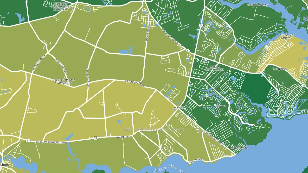 Riverdale, DE block-group voter-turnout map