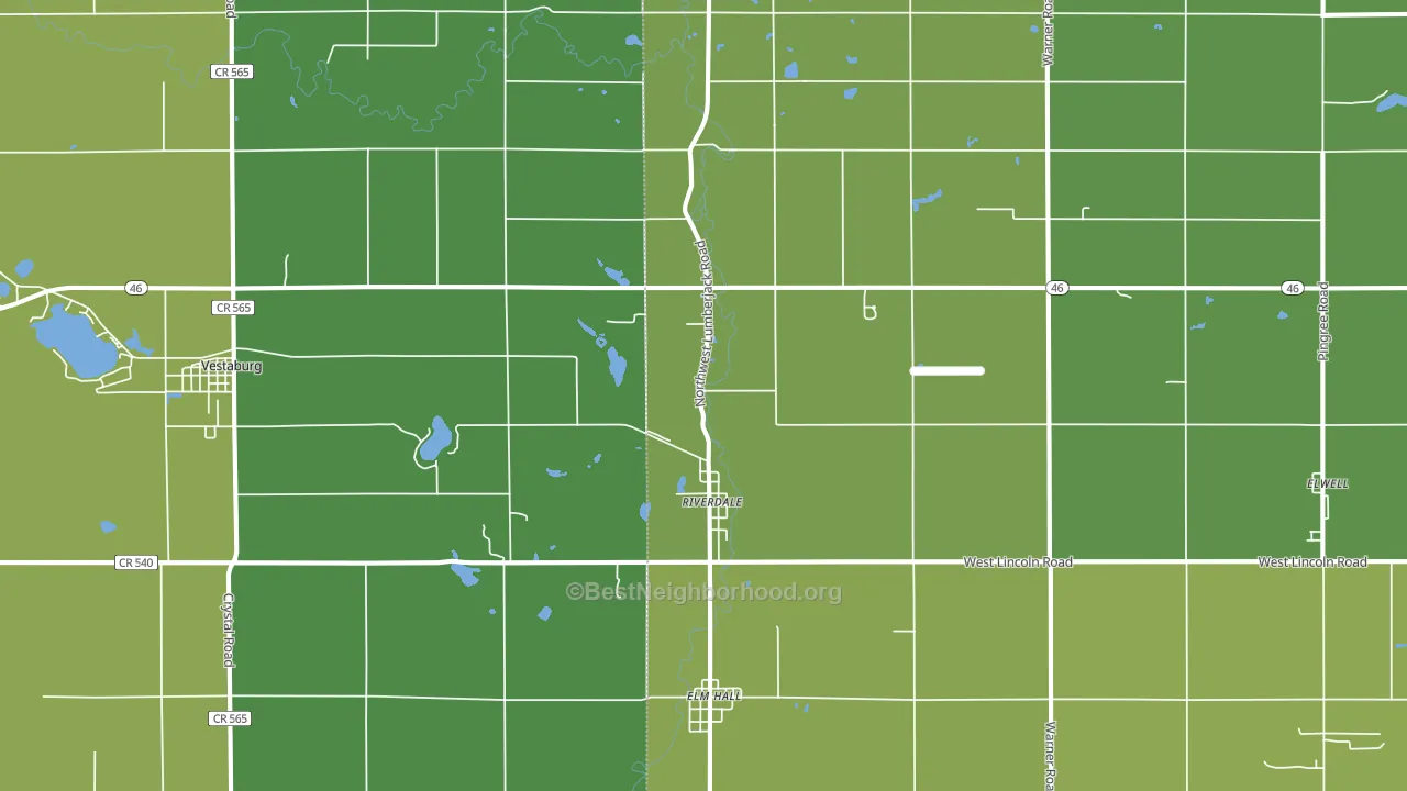 Riverdale, MI block-group voter-turnout map