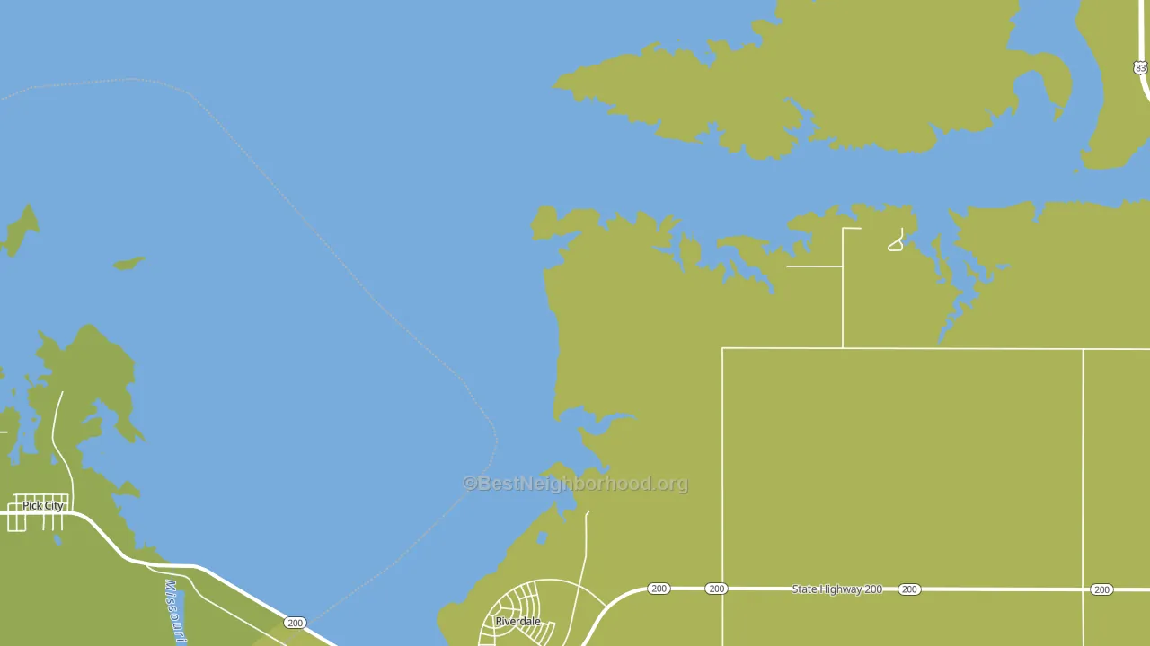 Riverdale, ND block-group voter-turnout map