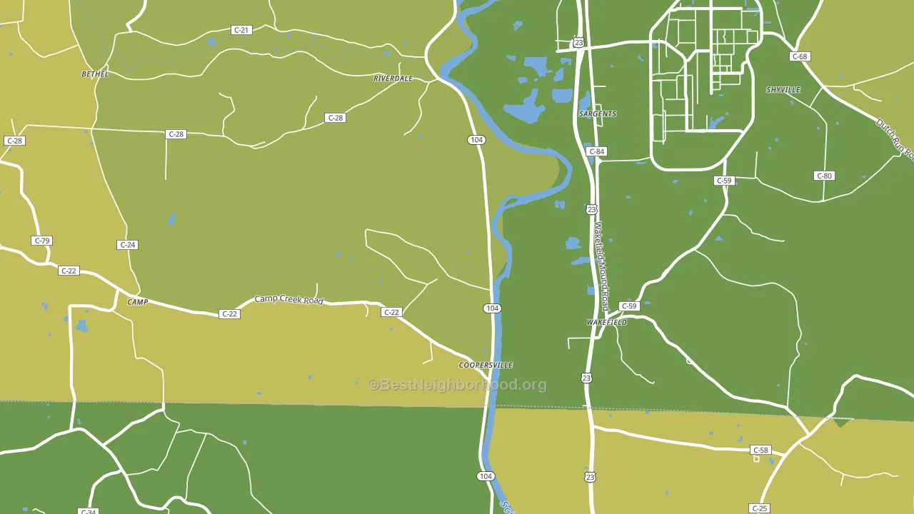 Riverdale, OH block-group voter-turnout map