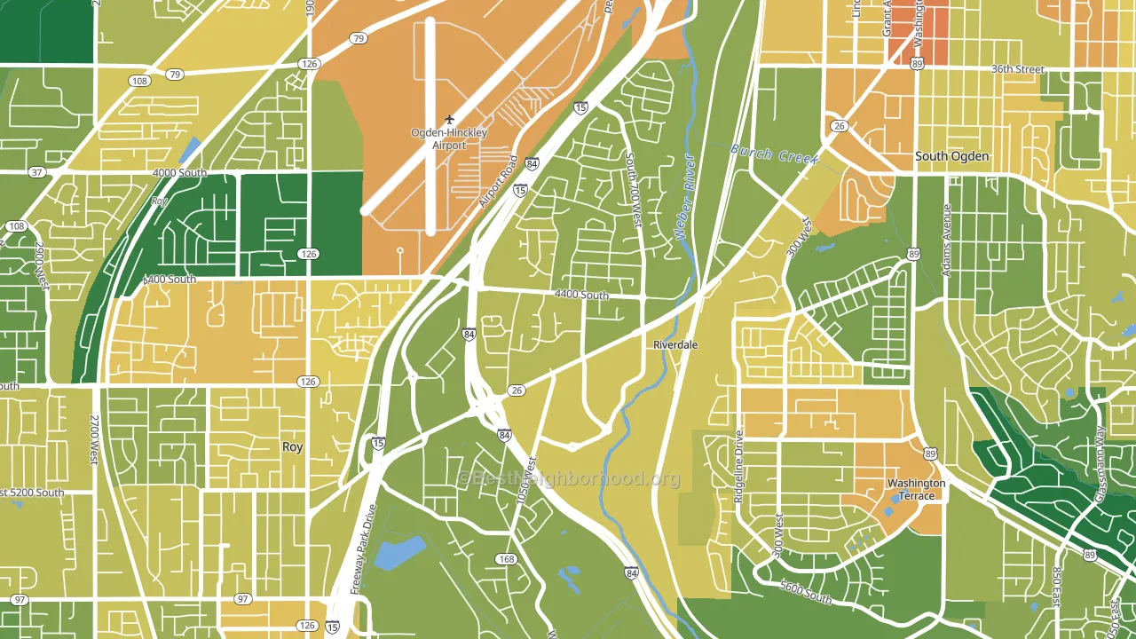 Riverdale, UT block-group voter-turnout map