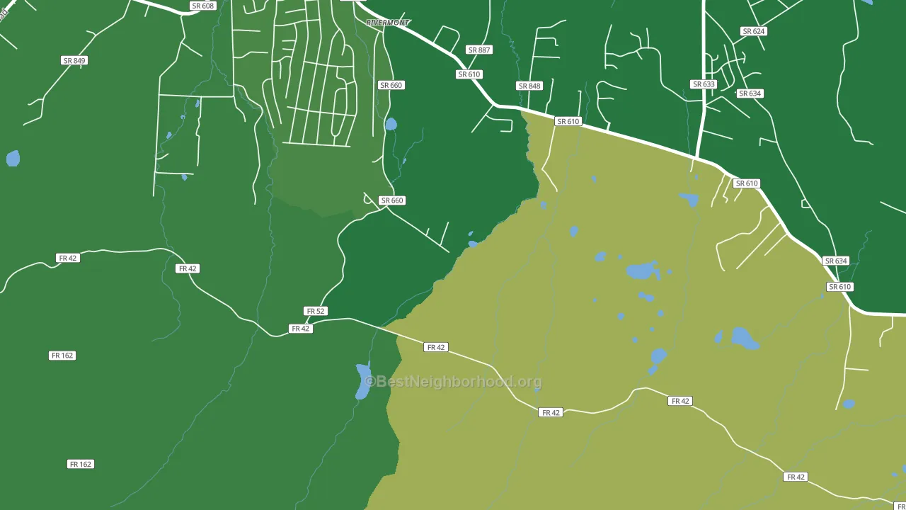 Rivermont, VA block-group voter-turnout map