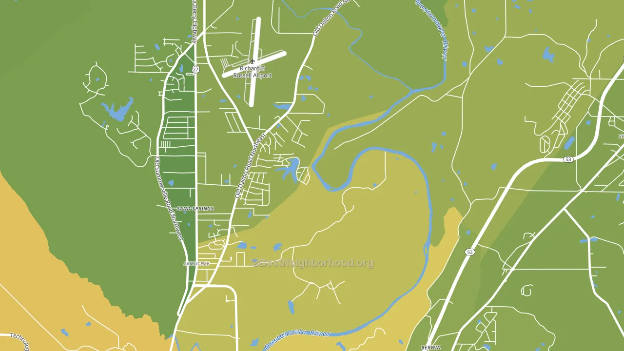 Riverside, GA block-group voter-turnout map