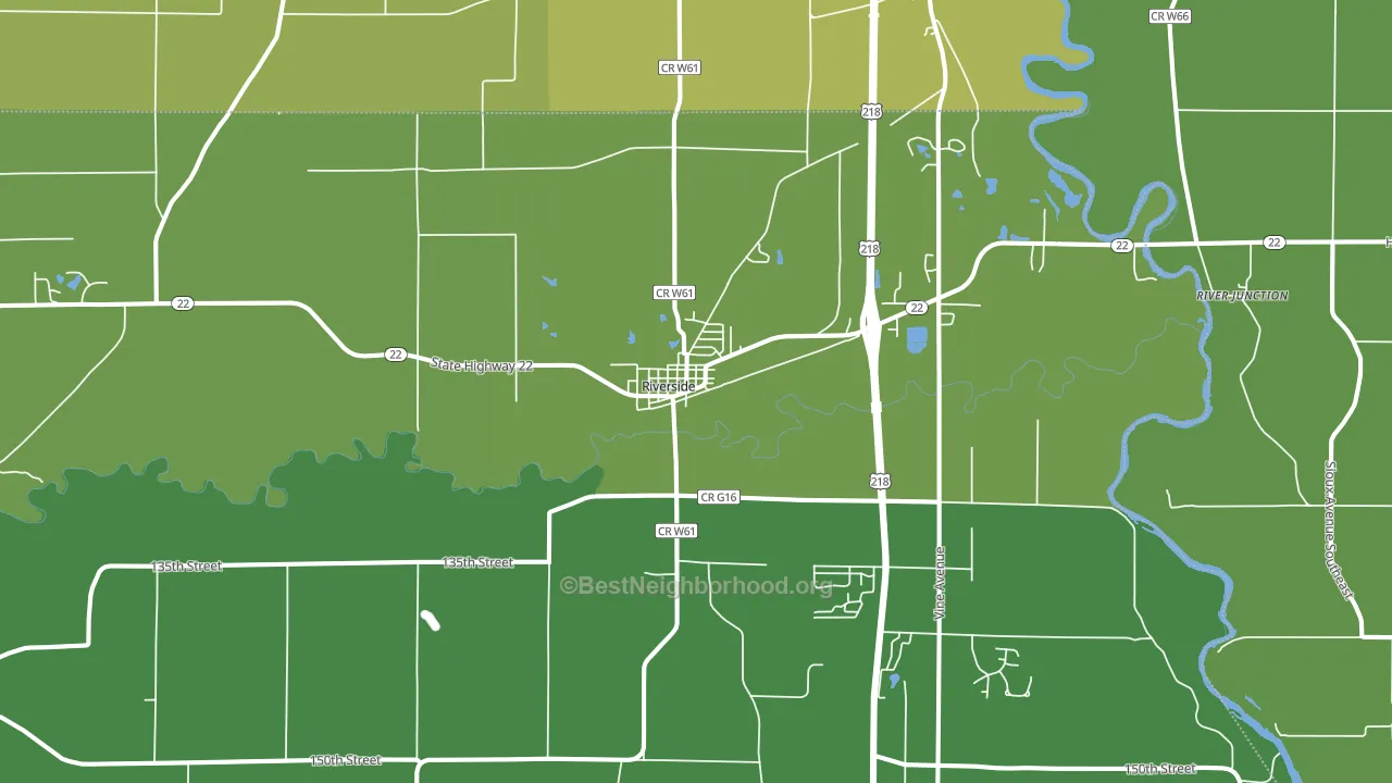 Riverside, IA block-group voter-turnout map