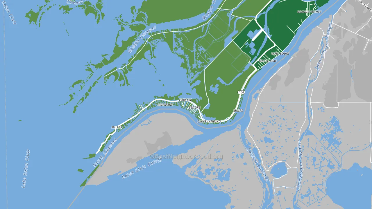 Riverside, MI block-group voter-turnout map