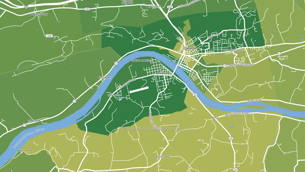 Riverside, PA block-group voter-turnout map