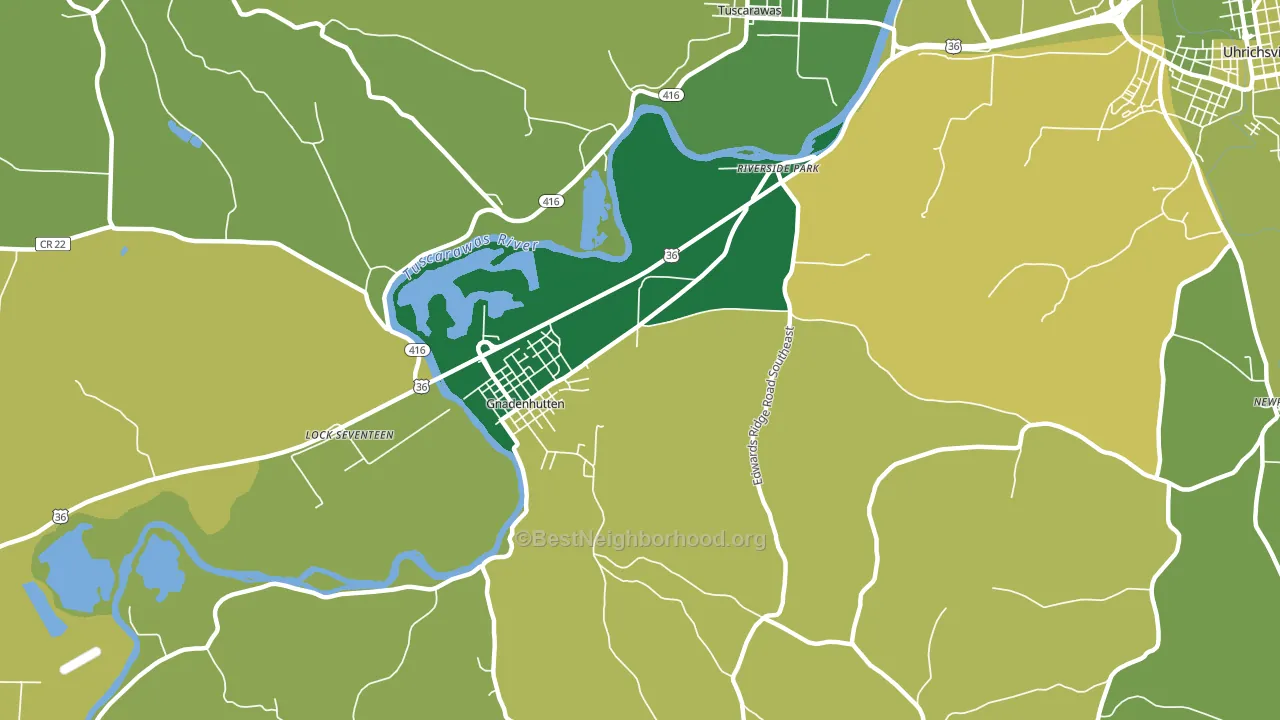 Riverside Park, OH block-group voter-turnout map