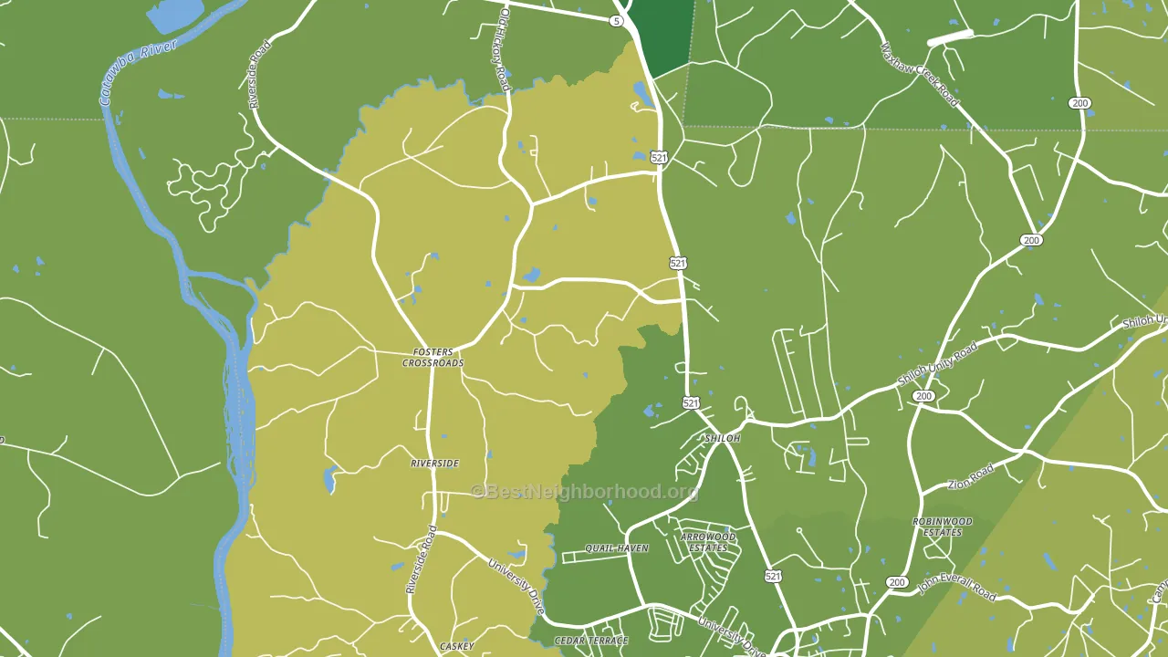 Riverside, SC block-group voter-turnout map