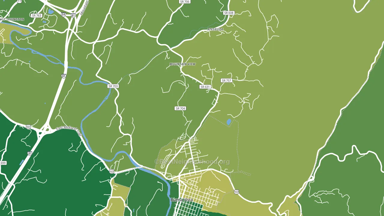 Riverside, VA block-group voter-turnout map