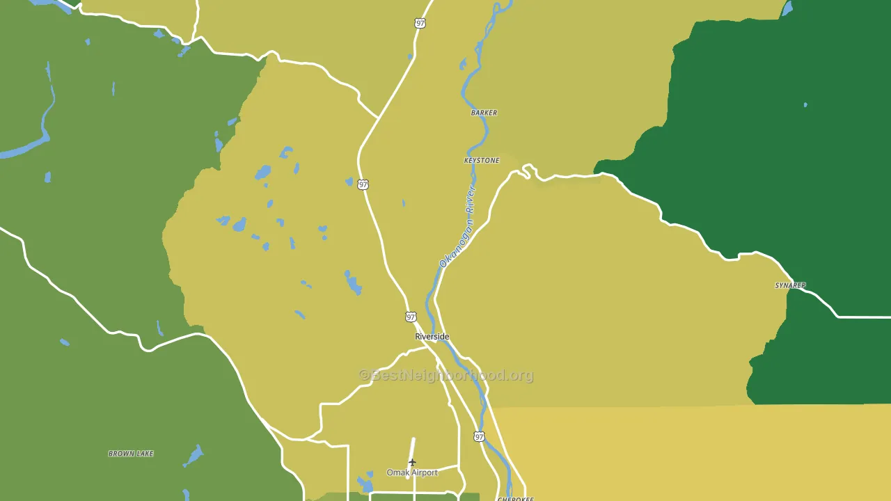 Riverside, WA block-group voter-turnout map