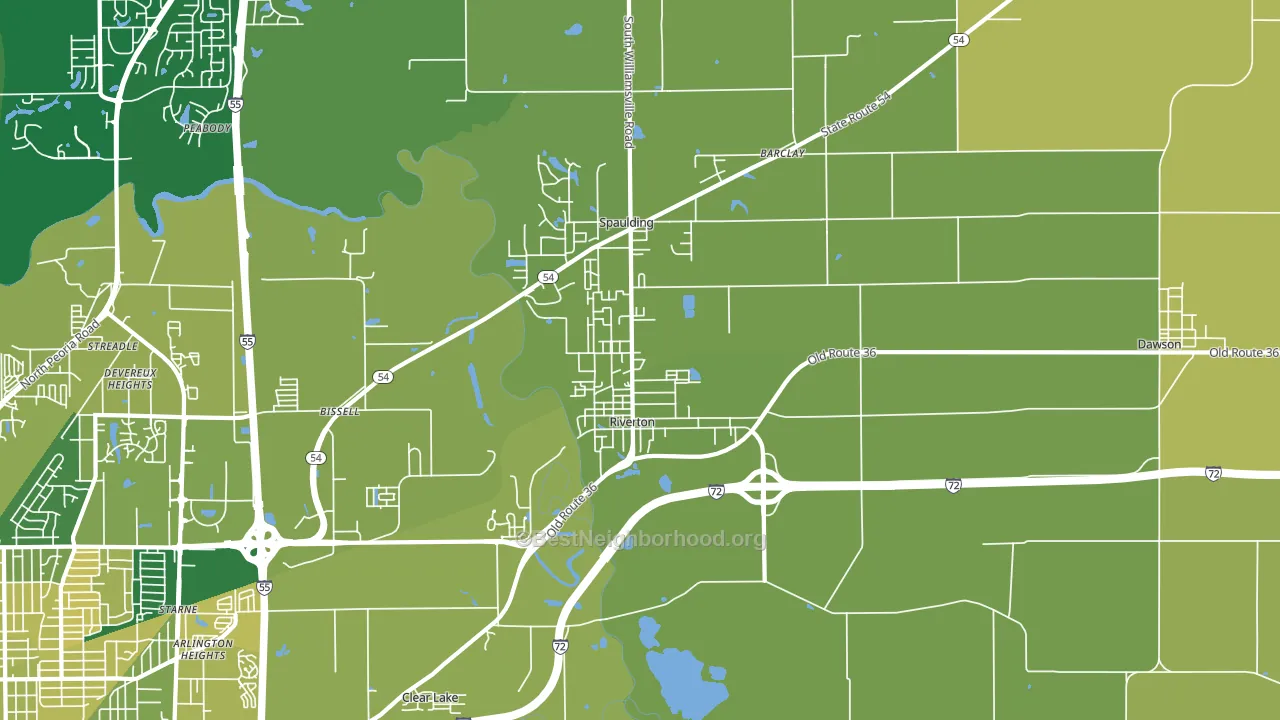 Riverton, IL block-group voter-turnout map