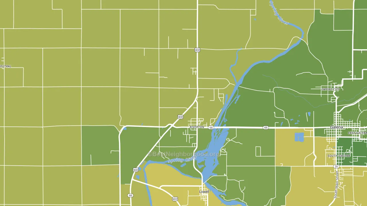 Riverton, KS block-group voter-turnout map