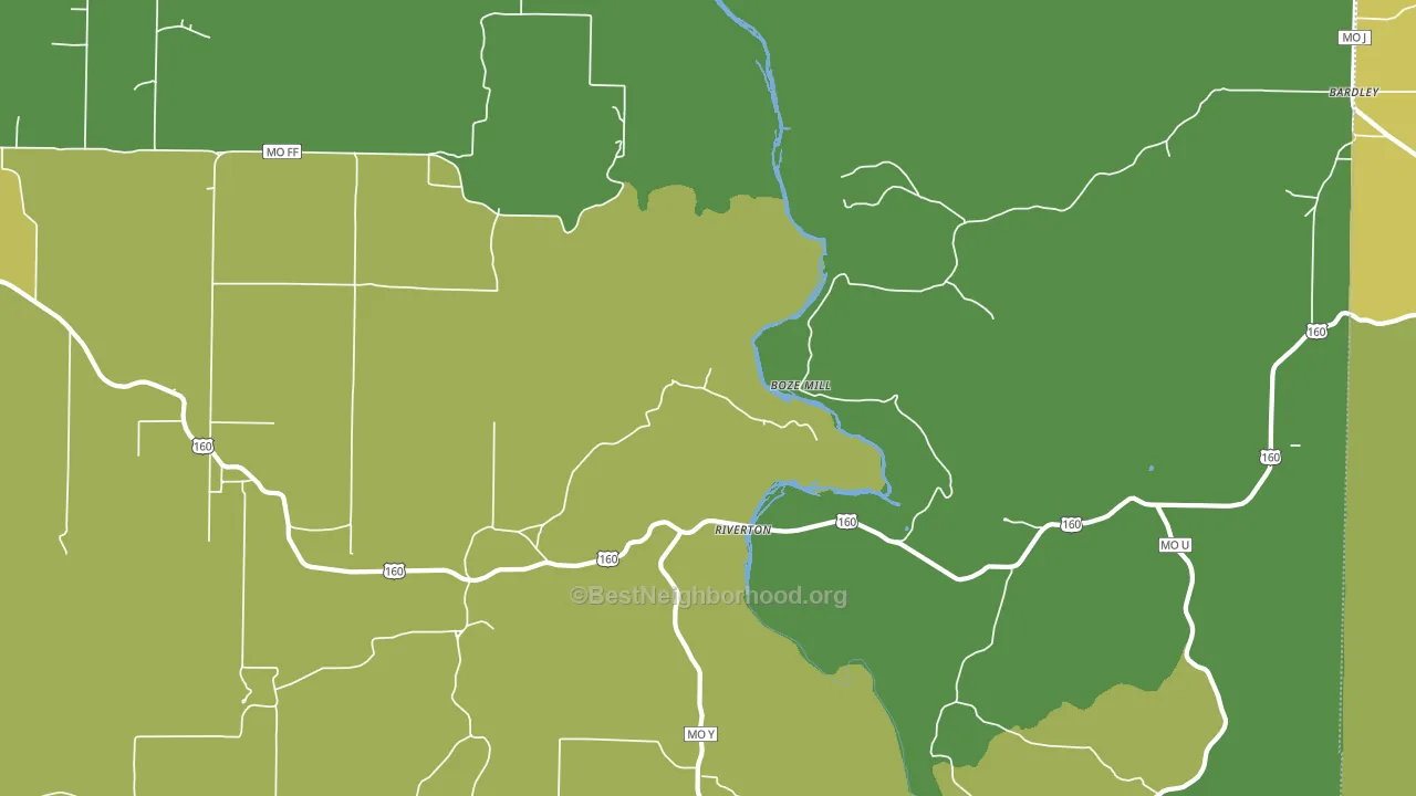 Riverton, MO block-group voter-turnout map