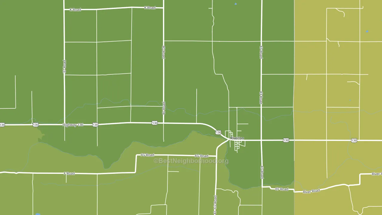 Riverton, NE block-group voter-turnout map