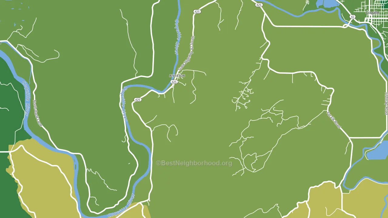Riverton, OR block-group voter-turnout map