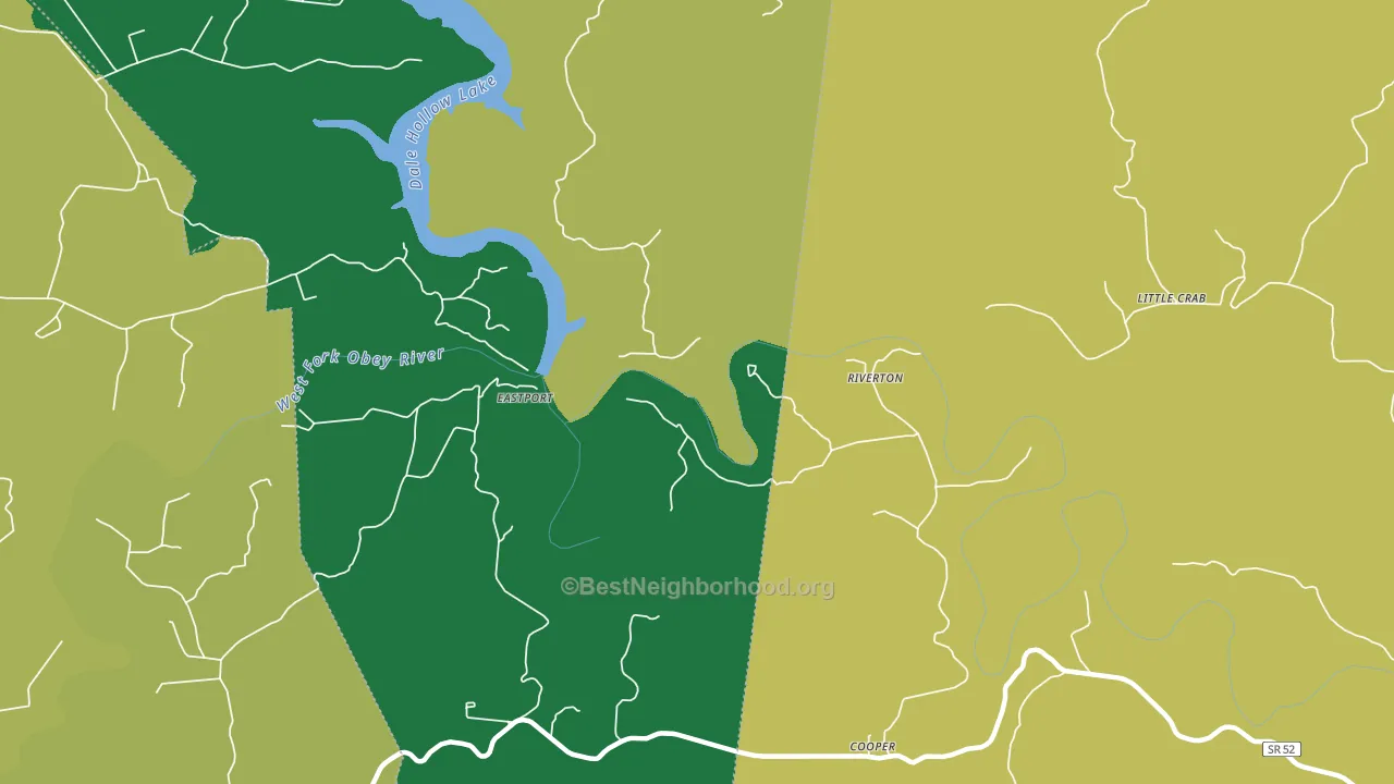 Riverton, TN block-group voter-turnout map