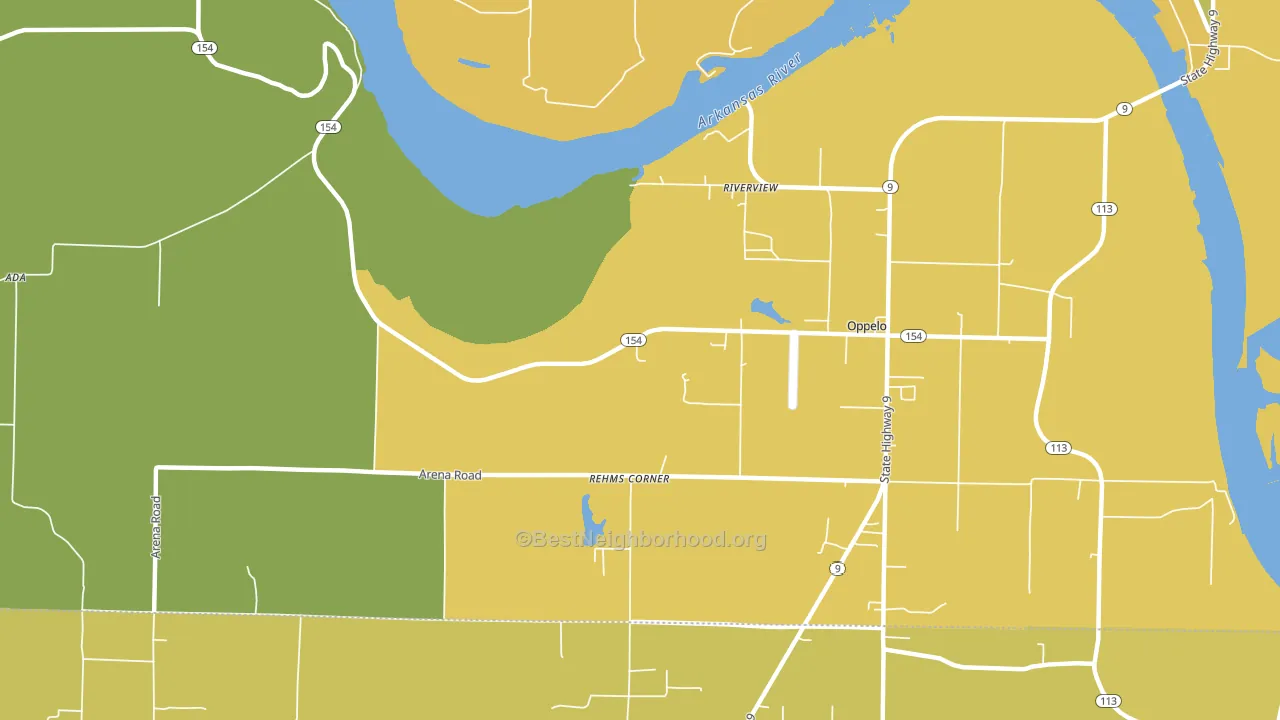 Riverview, AR block-group voter-turnout map
